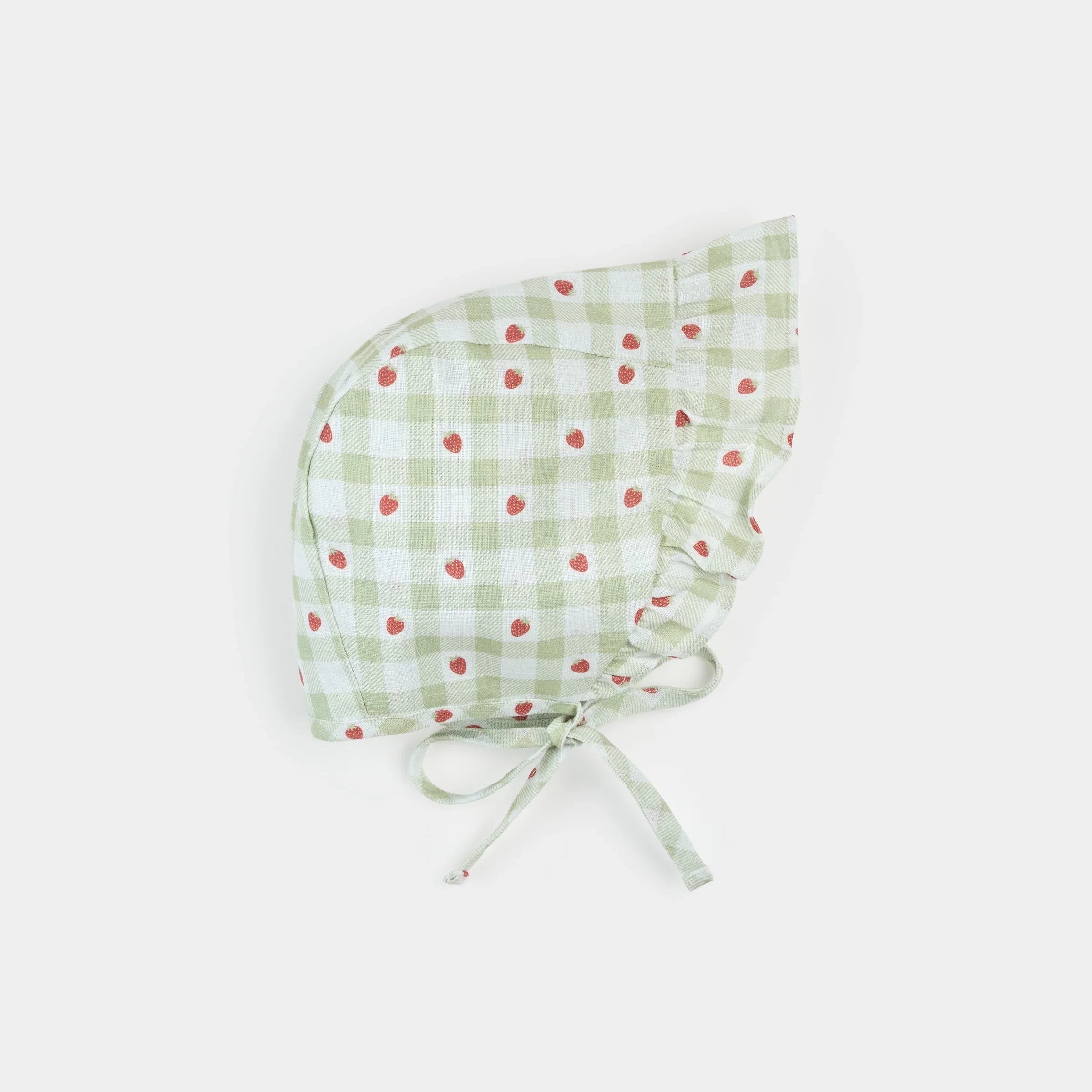 Woven Hat | Strawberry Gingham | Petit Lem