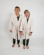 Childrens Check Print Hooded Robe