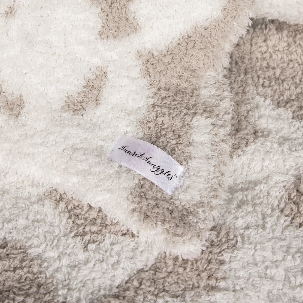 Blushing Beige & White Cow Print Lovey