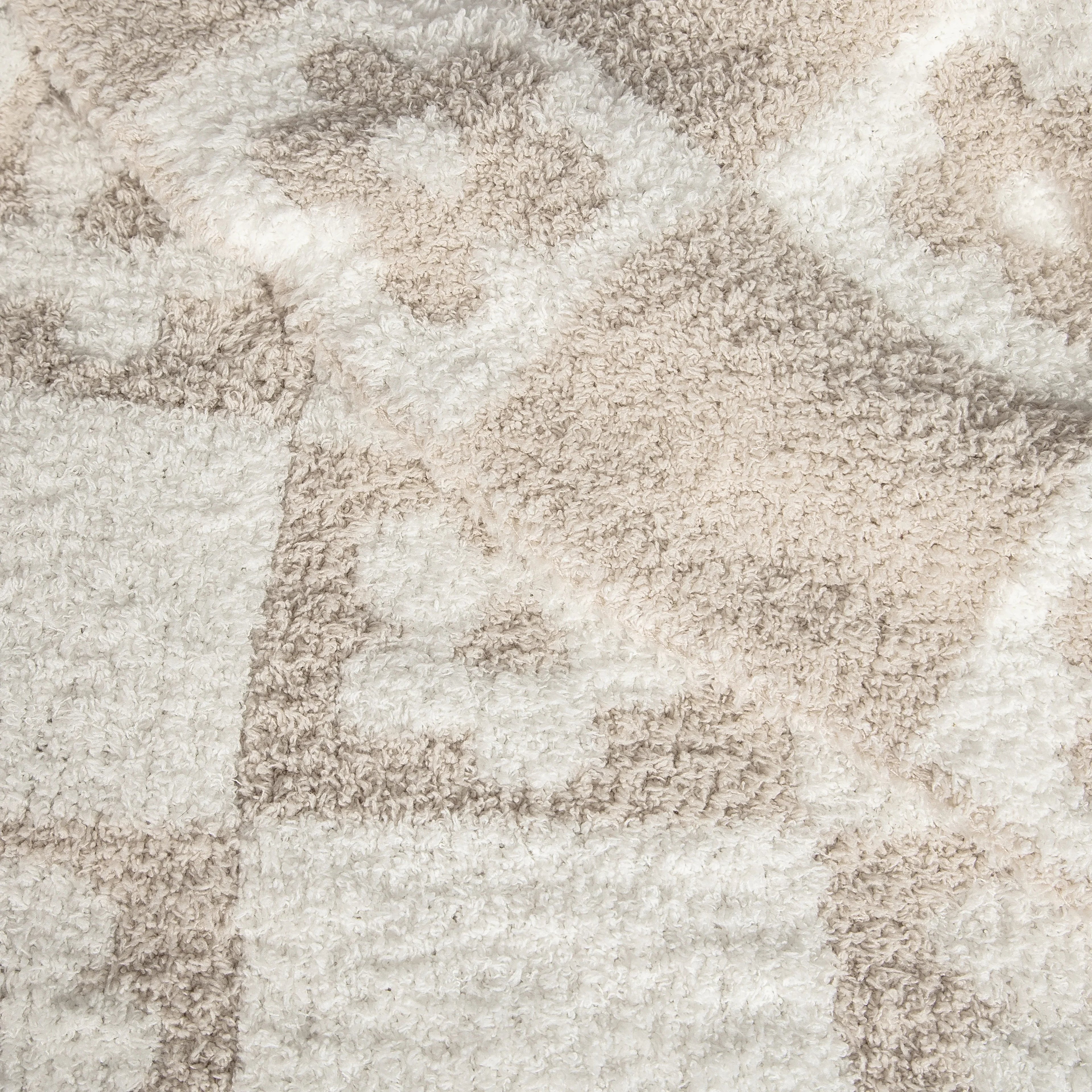 Blushing Beige & White Flower Power Print Toddler Blanket