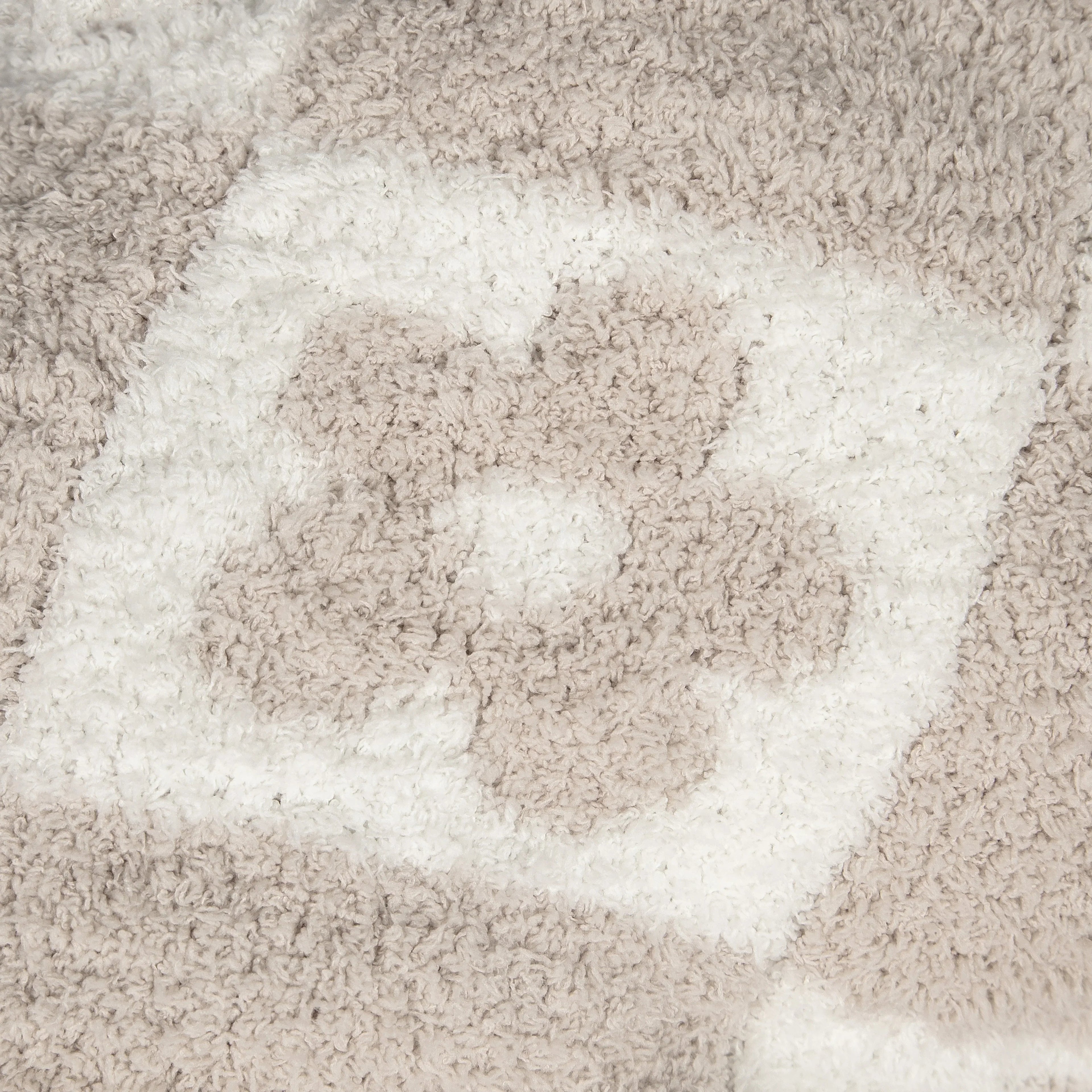 Blushing Beige & White Flower Power Print Toddler Blanket