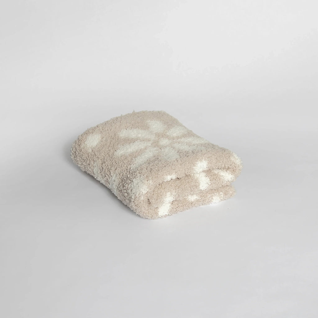 Blushing Beige & White Daisy Print Lovey