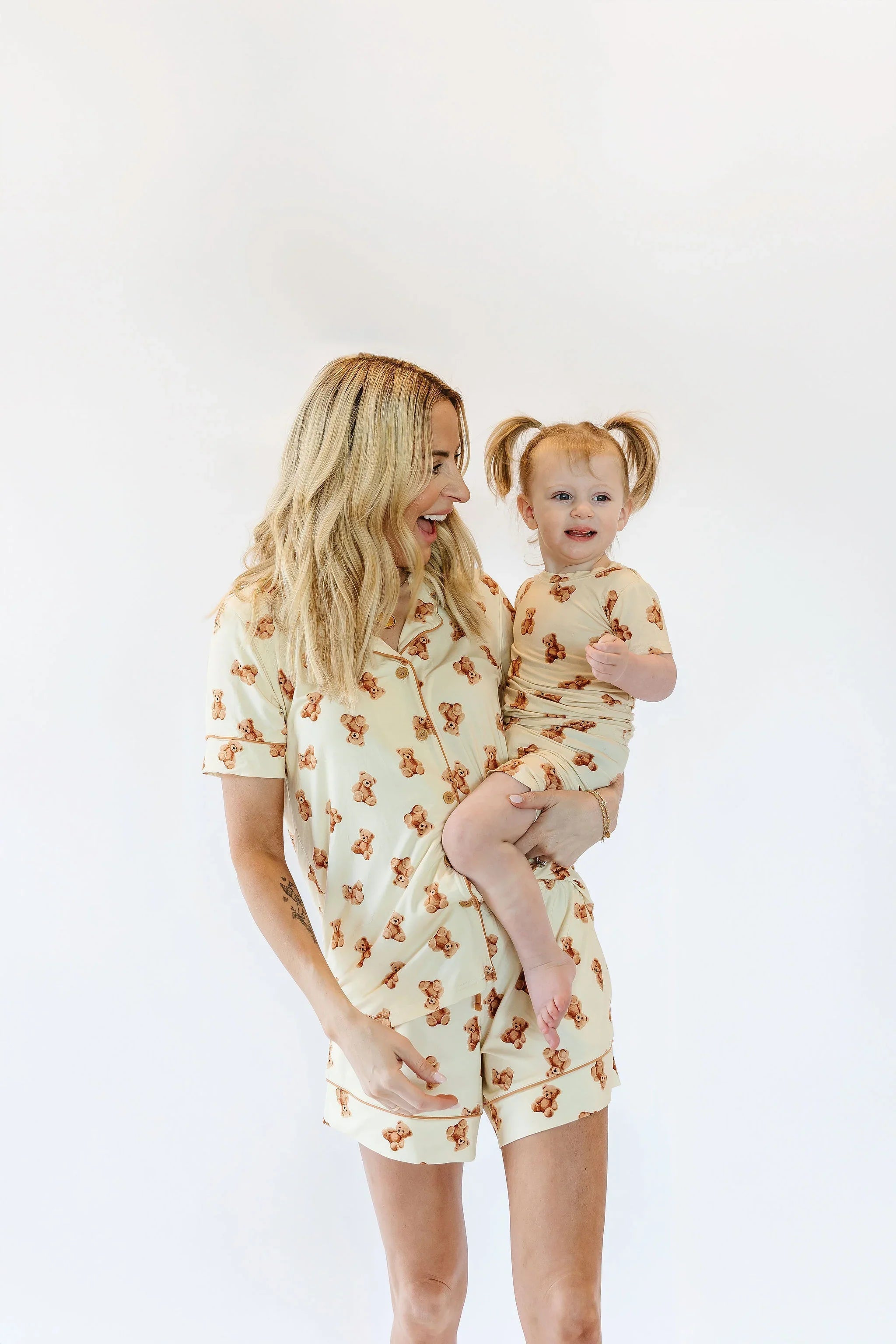 Kids Teddy Bear Short Sleeve Pajama Top